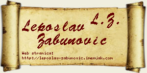 Leposlav Zabunović vizit kartica